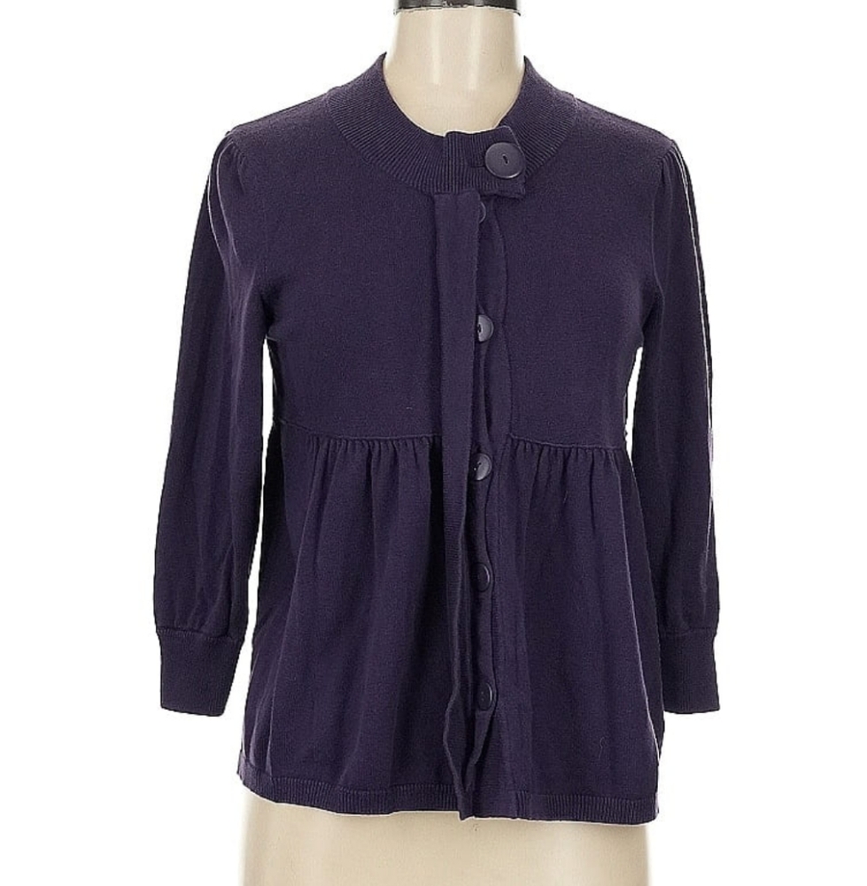 GAP Purple Cardigan Sweater with Empire Waist